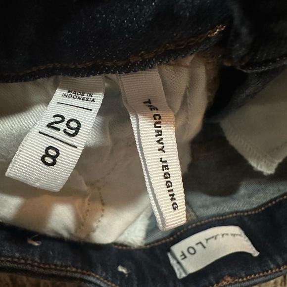 LOFT The Curvy skinny Women's Deep Indigo Jeans - Picture 6 of 7